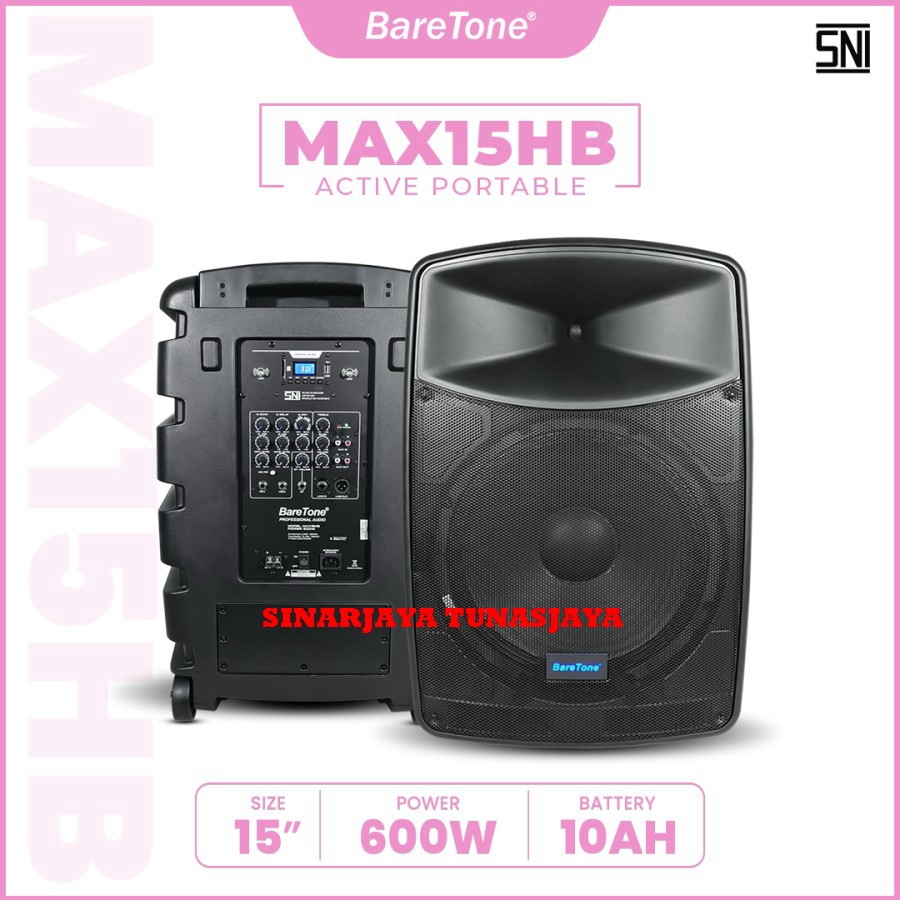 speaker portable meeting wireless baretone max15 hb max15hb max 15hb 15 inch