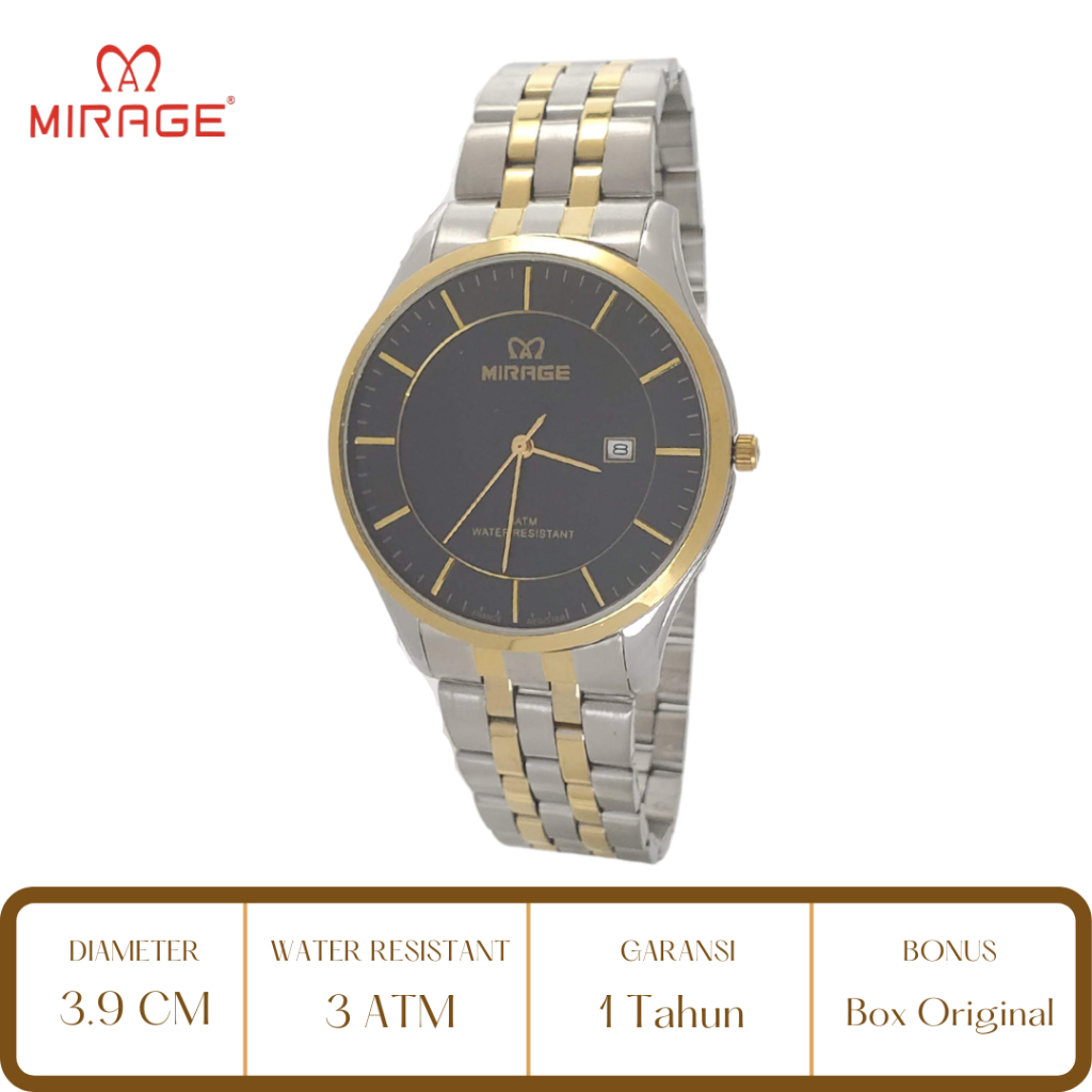 Mirage Watch Official Jam Tangan Pria Mirage Kombinasi 8544 BRP M