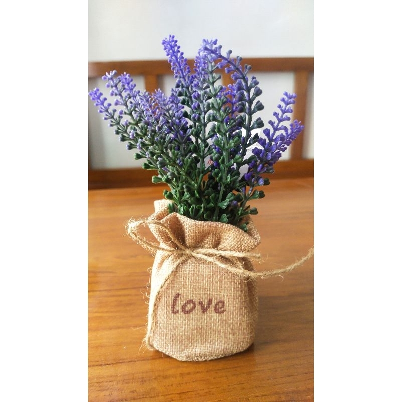 HIASAN BUNGA ARTIFICIAL POT GONI RUSTIC