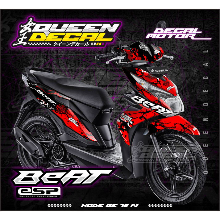 Stiker Decal Motor BEAT ESP Full Body - STIKER DECAL BEAT ESP Custom Keren - BE