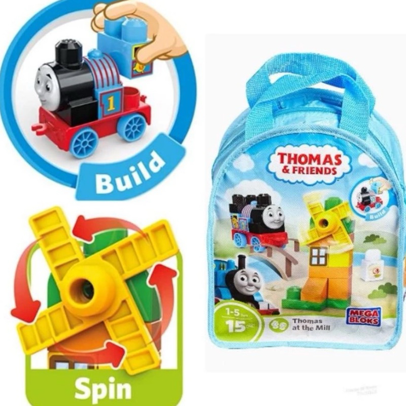 Fisher Price Mega Bloks Thomas and Friends at the Mill mainan edukasi block