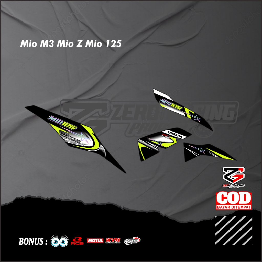 Sticker Striping Mio M3 Mio Z Mio 125 Keren Terbaru - Decal Stiker Setriping Variasi List Motor FREE