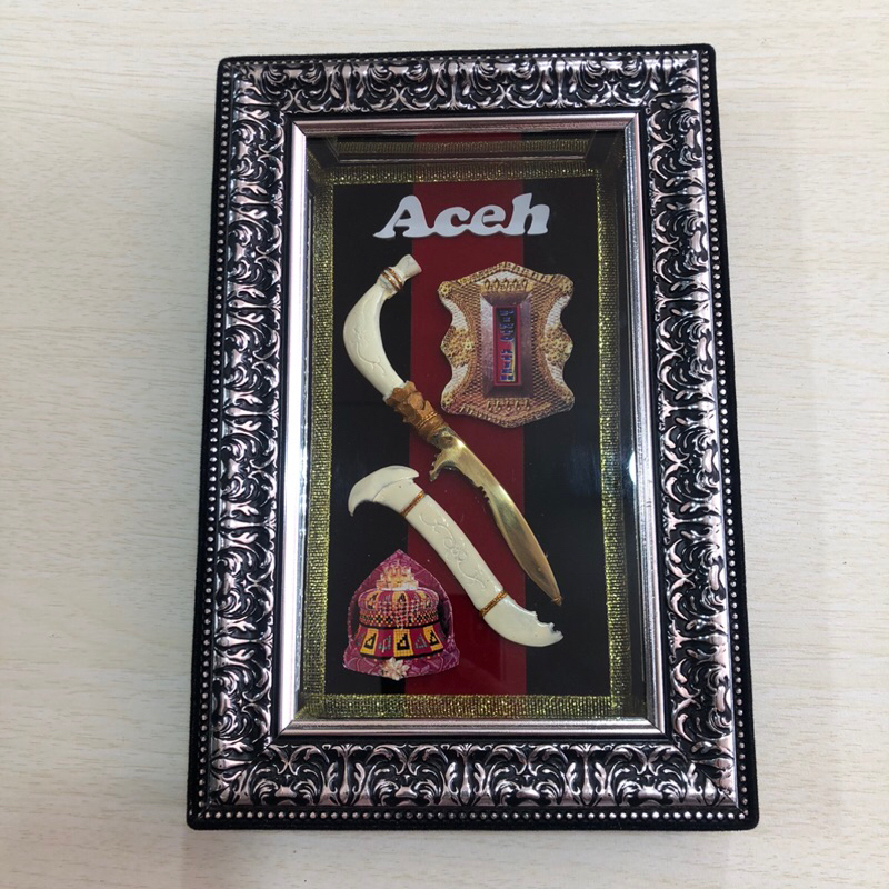 Bingkai Souvenir Rencong Aceh Kecil / Oleh-Oleh Khas Aceh