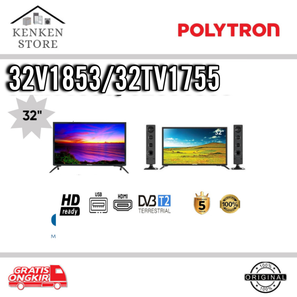 TV LED DIGITAL POLYTRON 32V1853/32TV1755 32INCH