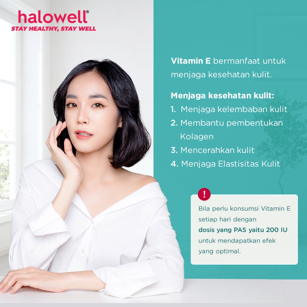 [ SPECIAL PROMO ] Halowell Vitamin E 200 IU Suplemen Daya Tahan Tubuh - Expired Date Januari 2025