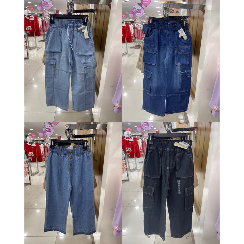 AERO GIRLS - Celana Jeans Cargo Anak Perempuan (4-12 Tahun)