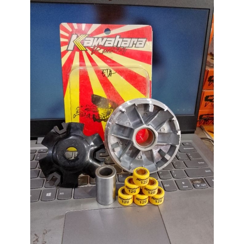 pulley cvt vario 110 karbu & vario teckno 110 karbu.rumah roller kawahara motor vario 110 karbu & va