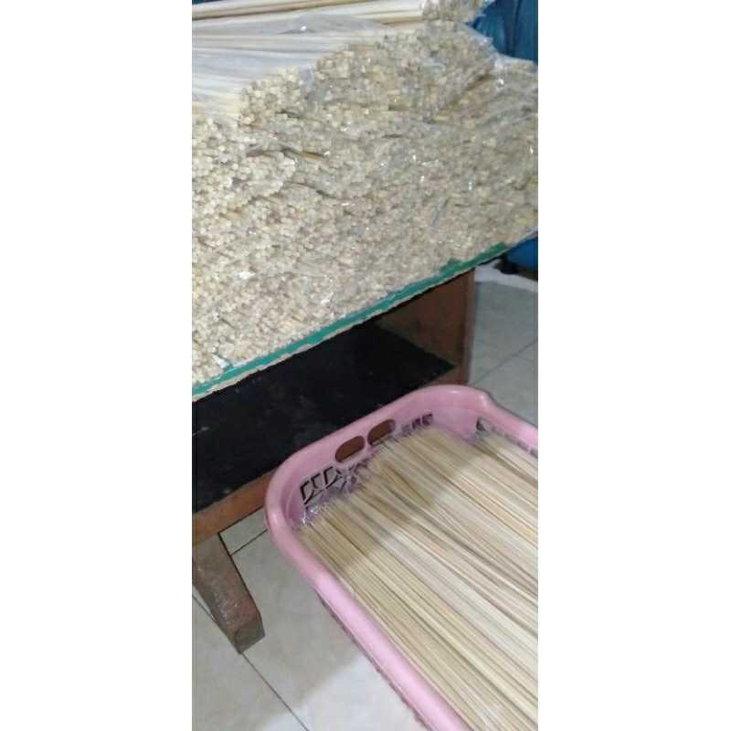 PROMO TERMURAH 100 biji bambu stik tusuk kentang buket harum manis penggulung cotton candy gulali