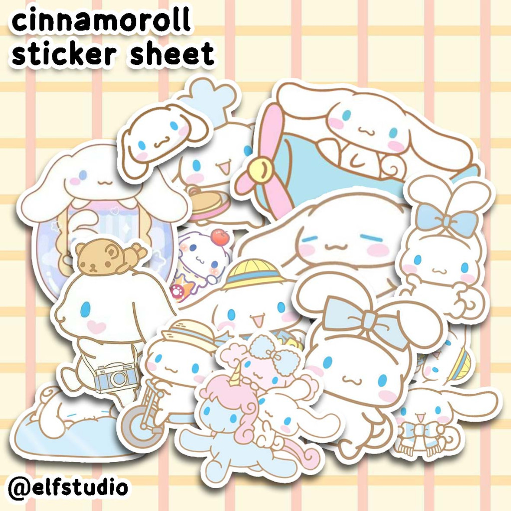 

Stiker Cinnamoroll Sanrio Sticker Cinamon Roll Planner DIY Scrapbook Journal Book Dekor Kartun Buku Jurnal Lucu Gemes