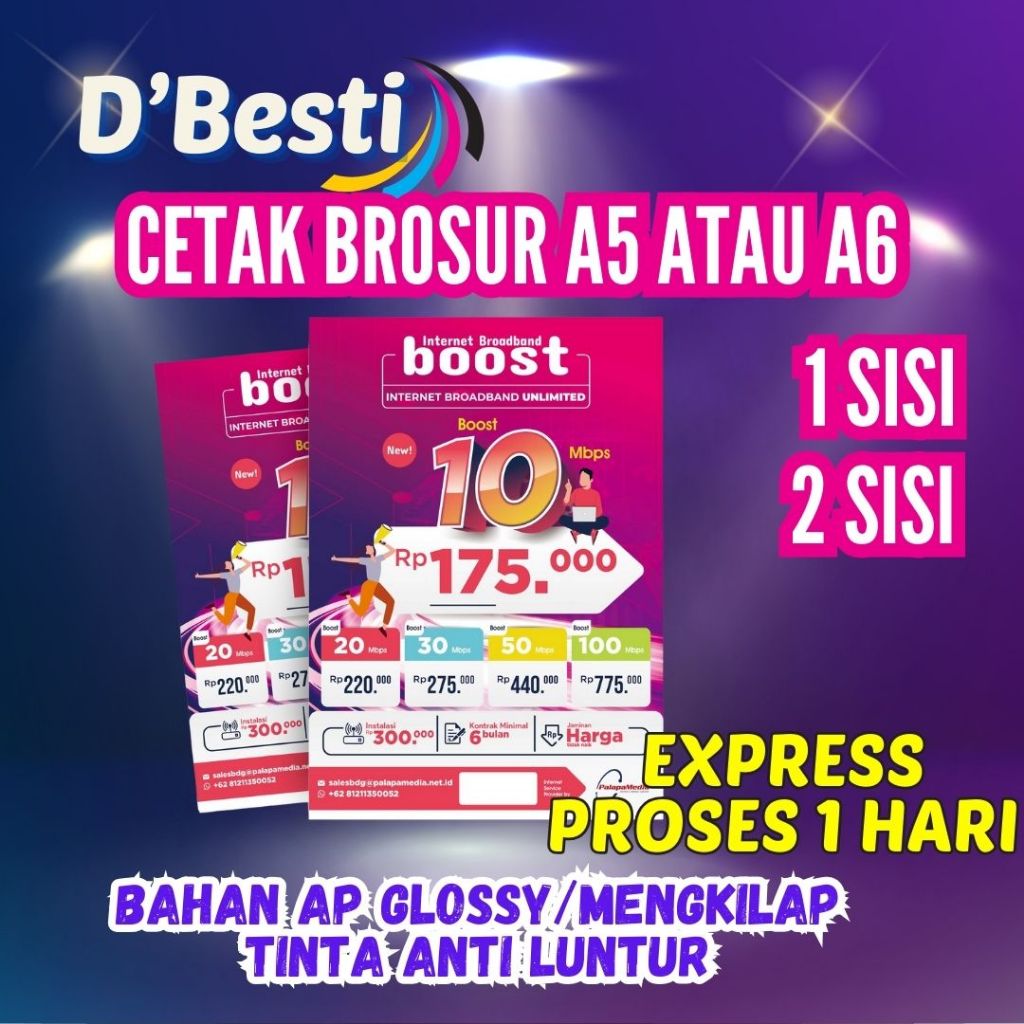 

PRINT CETAK BROSUR FLYER / CUSTOM KERTAS PROMOSI SATUAN MURAH UKURAN A5/A6