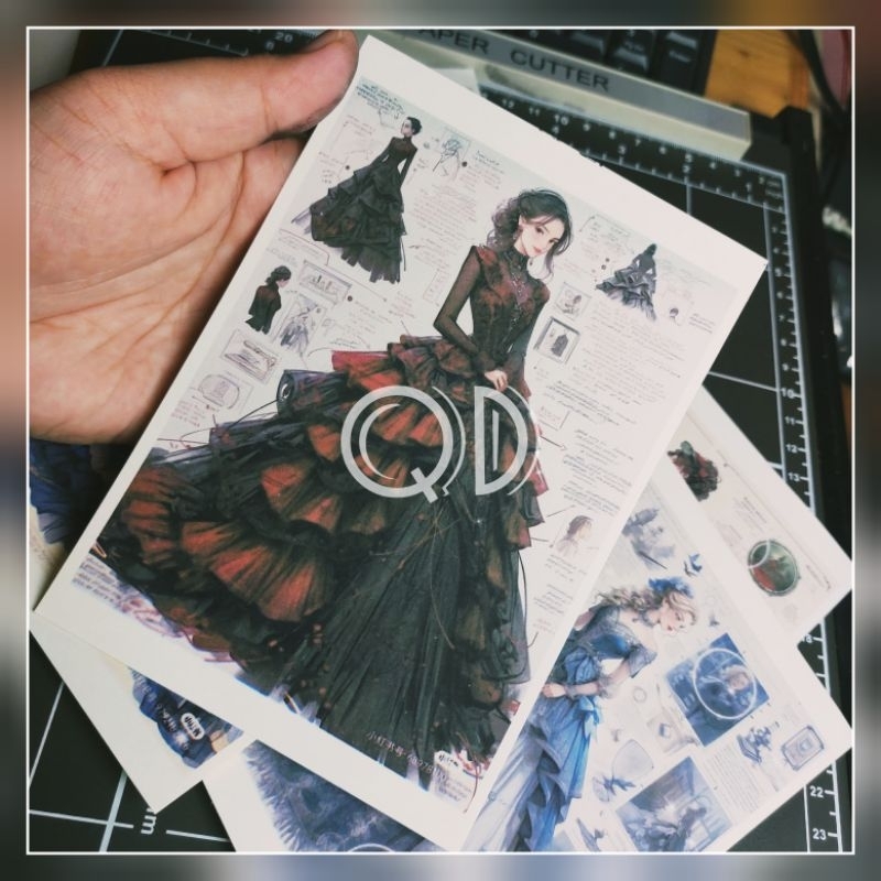 A6 lembar stiker princess vintage jurnal sticker doff murah untuk jurnal vintage aesthetic