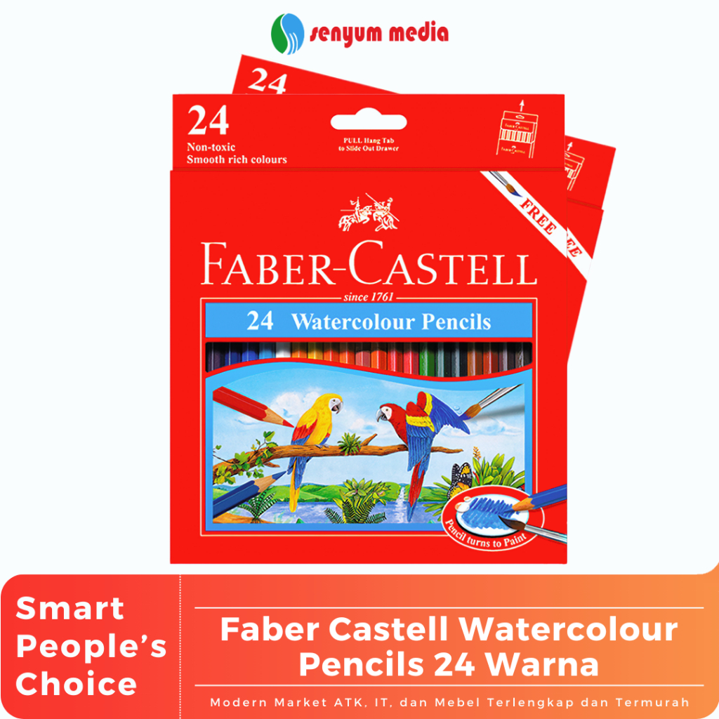 

Faber Castell Watercolour Pencils 24 Warna (1 Pcs) (S:PCS)