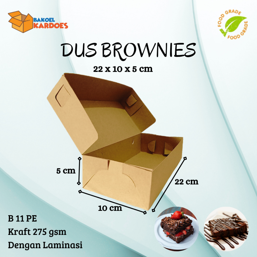 

Dus Brownies B11 Uk. 22x10x5 Dengan Laminasi