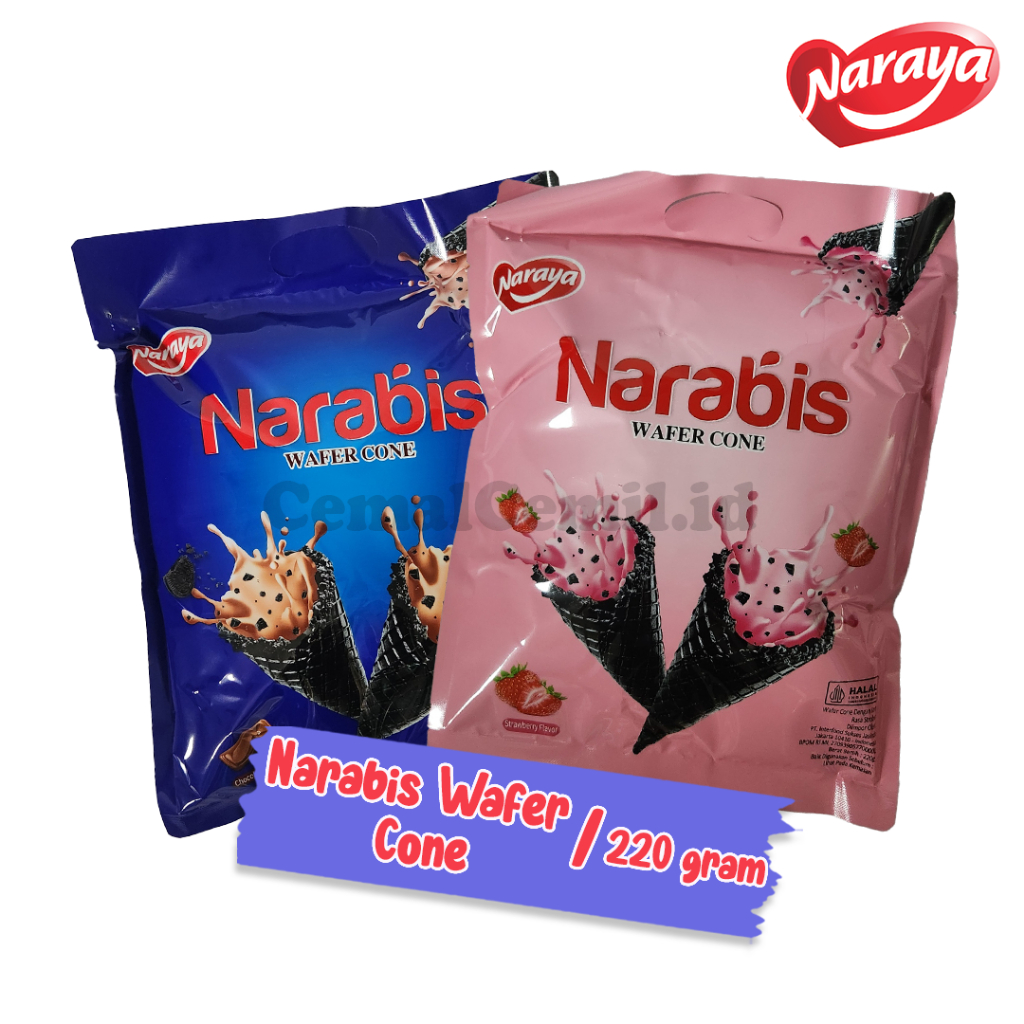 

Naraya Narabis Wafer Cone Dengan Rasa Strawberry Dan Chocolate 220gr