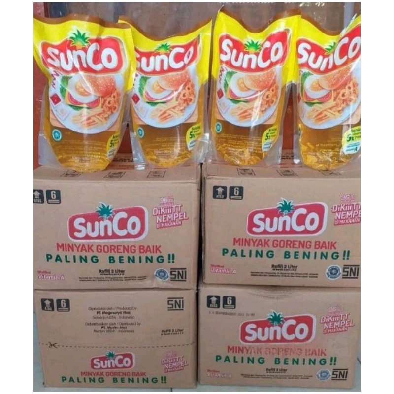 

PROMO!! Minyak Goreng SUNCO 2liter (1Dus isi 6Pcs)