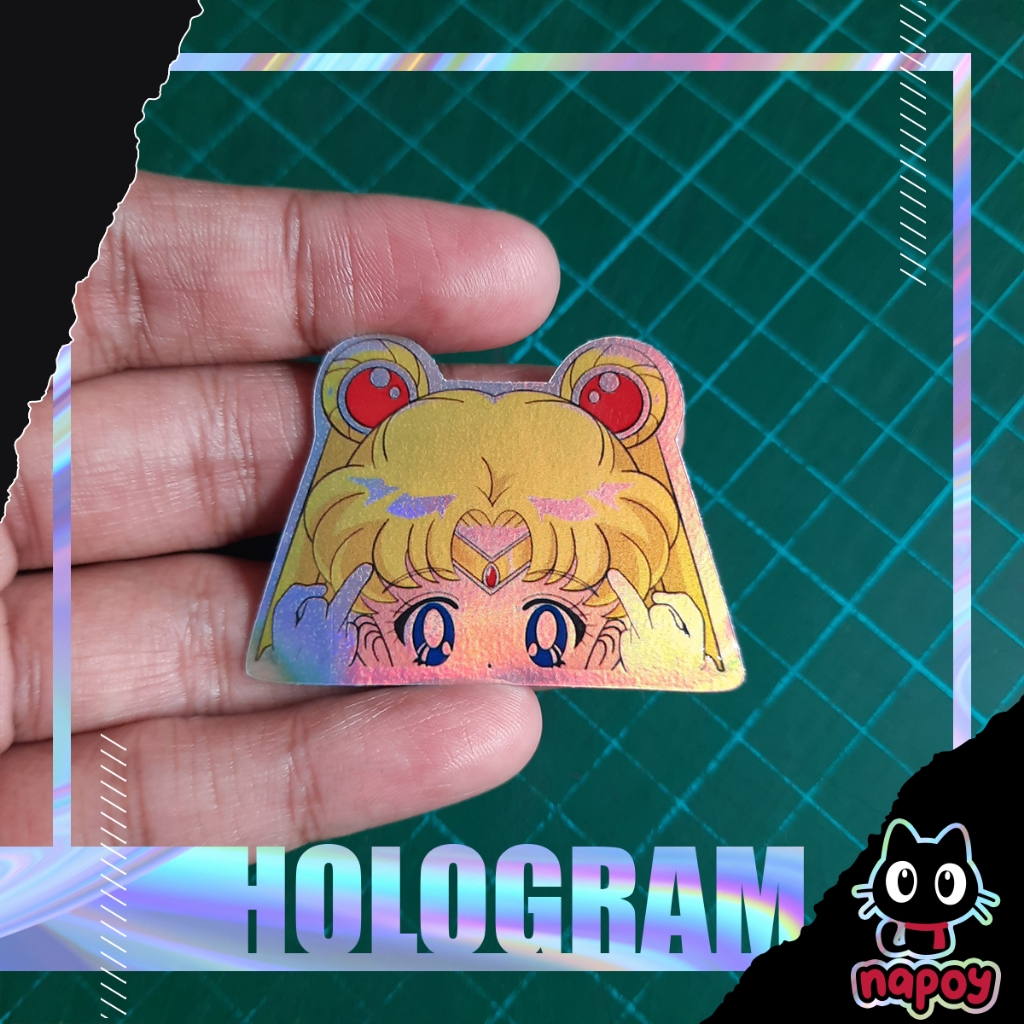 

Stiker Hologram Anime Sailormoon Usagi Hand