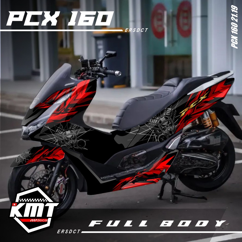 Decal Sticker Honda PCX 160 2021 Fullbody New Desain Racing KMT.21.19