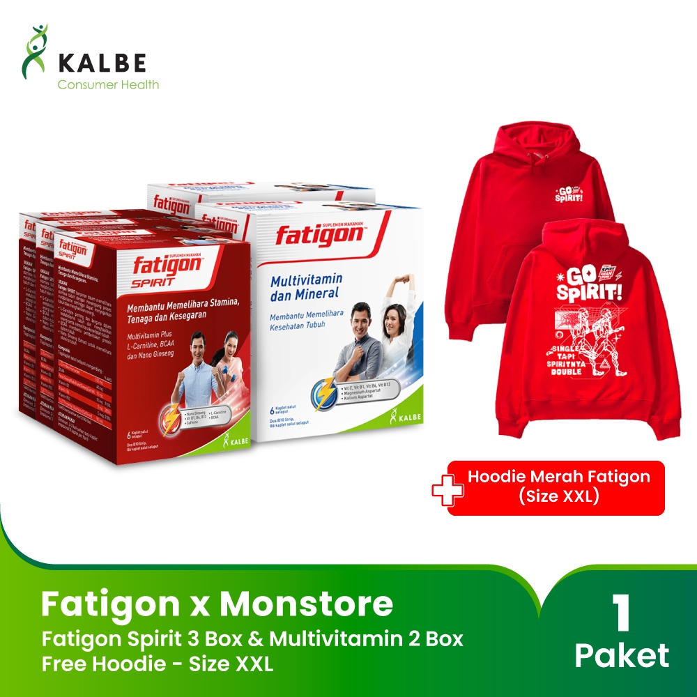 Fatigon x Monstore : Fatigon Spirit 3 Box &amp; Multivitamin 2 Box Free Hoodie