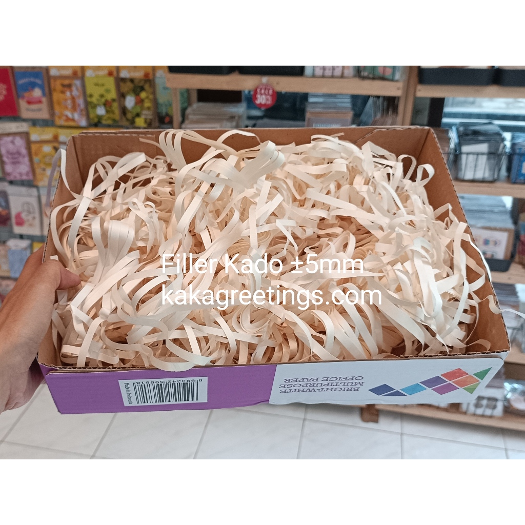 

KAKA GREETINGS Shredded Paper / Kertas Cacah Serut Gift Box / Filler Hampers Kotak Kado