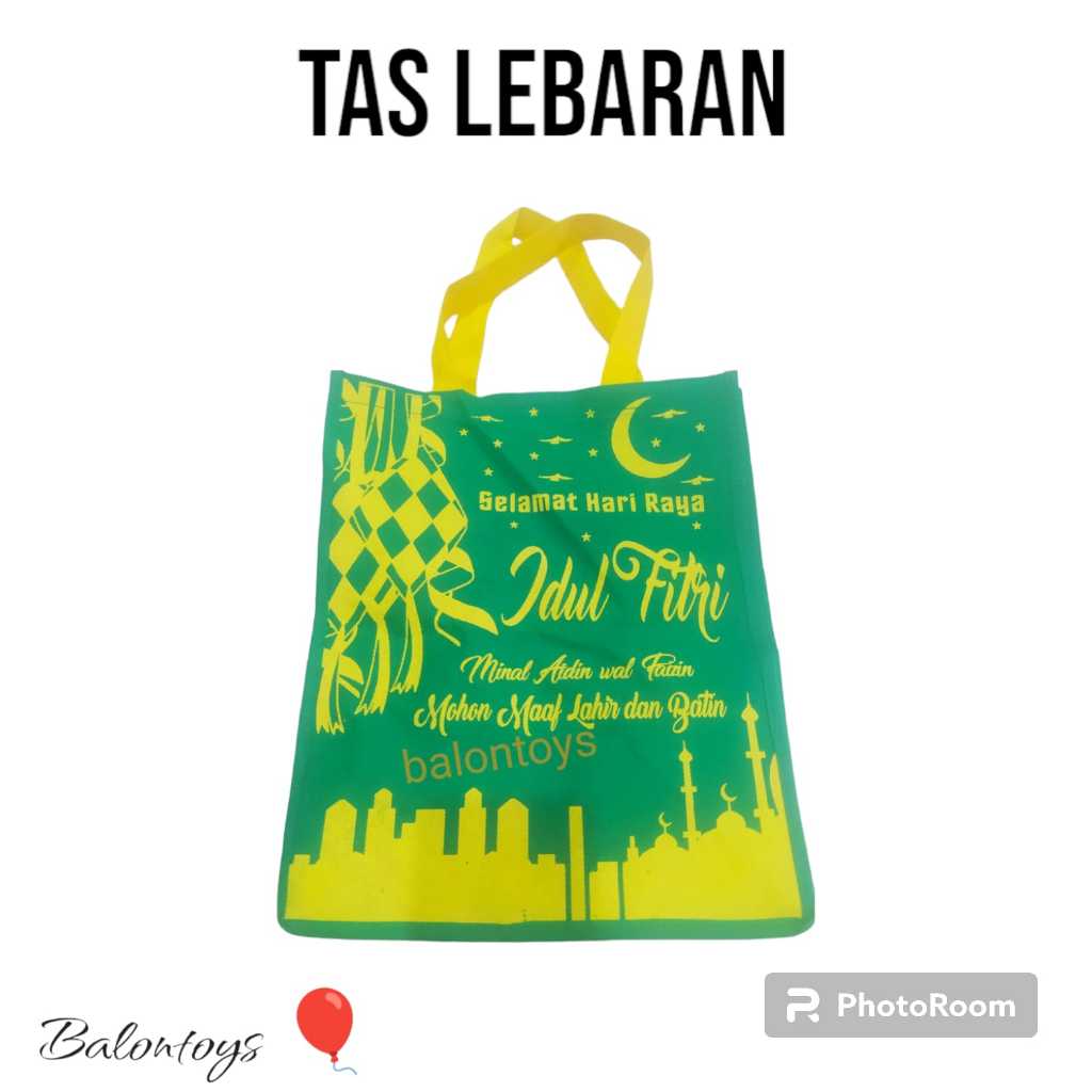 

TAS LEBARAN IDUL FITRI / TAS KAIN TEBAL SELAMAT IDUL FITRI / GOODIE BAG IDUL FITRI UK P25*T30*D15 CM
