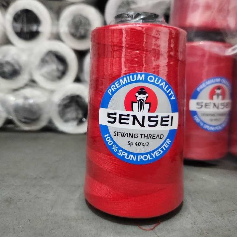 Benang Jahit Sensei - Warna Merah - 5000yard 40/2