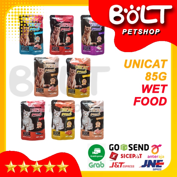 Makanan Kucing Unicat 85gr Pouch Wet Food Grain Free