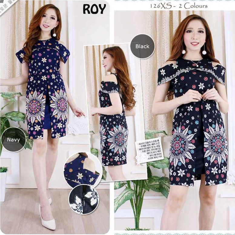 PROMO TERPOPULER Roy Dress Jumbo  Dress Batik Jumbo Wanita Terusan WanitaRoy Dress Jumbo  Dress Bati