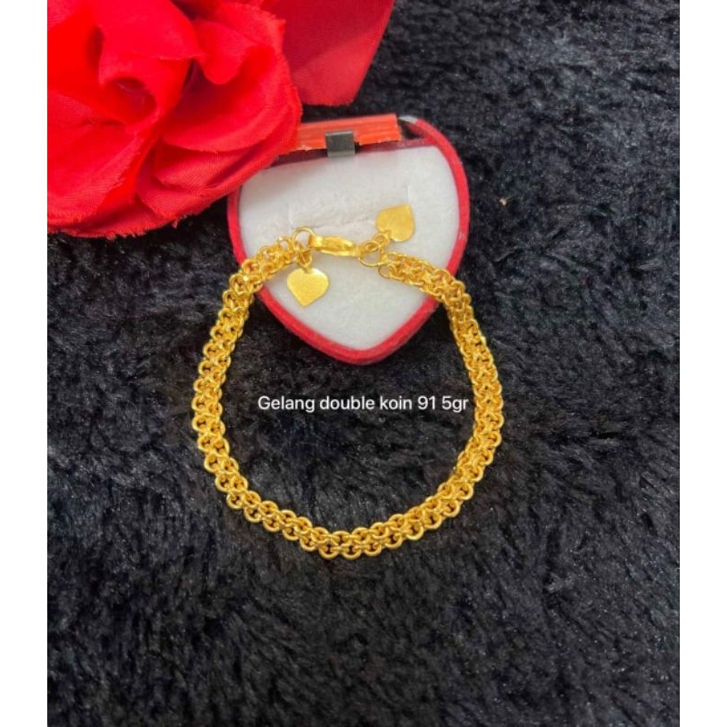 Gelang koin91 replika emas 24karat