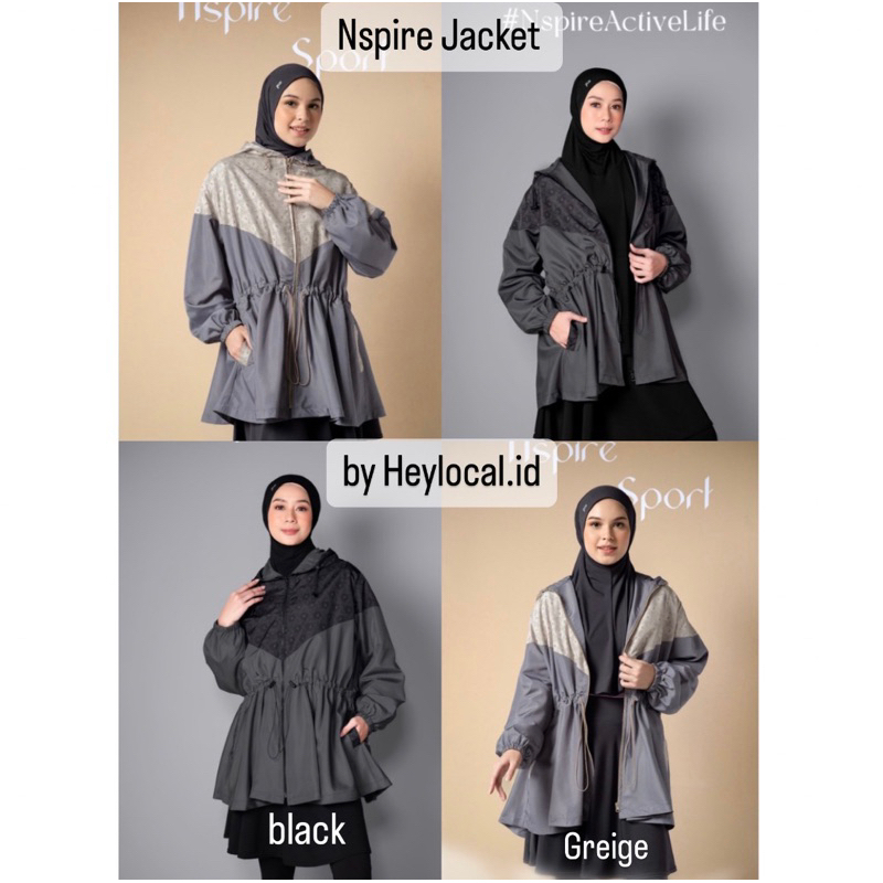 (SHOPEE LIVE / SHOPEE VIDEO) Heylocal Nspire Sport Jacket Black / Nspire Sport Jacket Greige by Heyl
