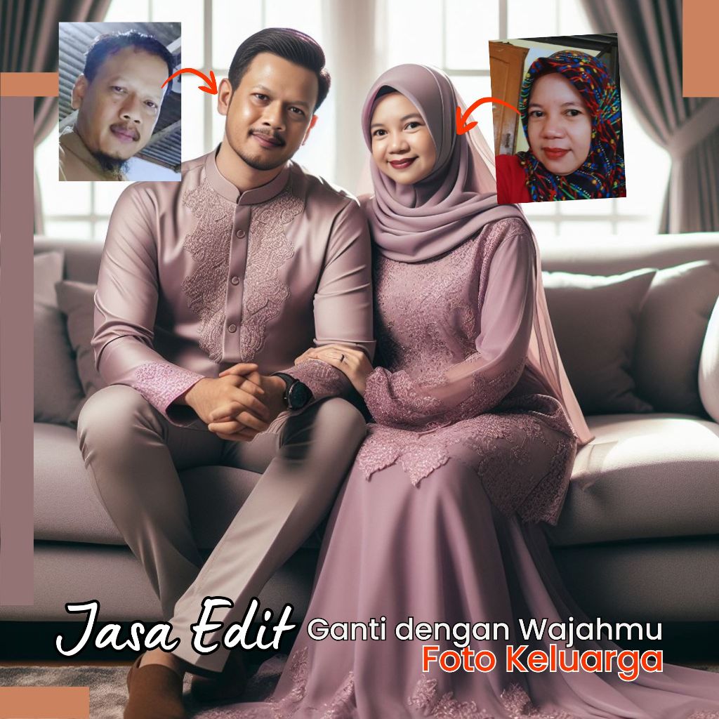 Jasa edit foto wajah/ Edit Wajah Foto Keluarga, Foto Pribadi