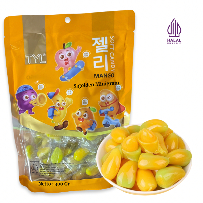 

Permen Mangga Kupas 300 Gr Rasa Manggo by Sigolden Minigram