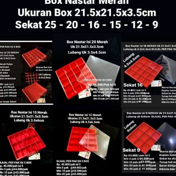

Murah Box Nastar Merah Uk 215x215x35cm