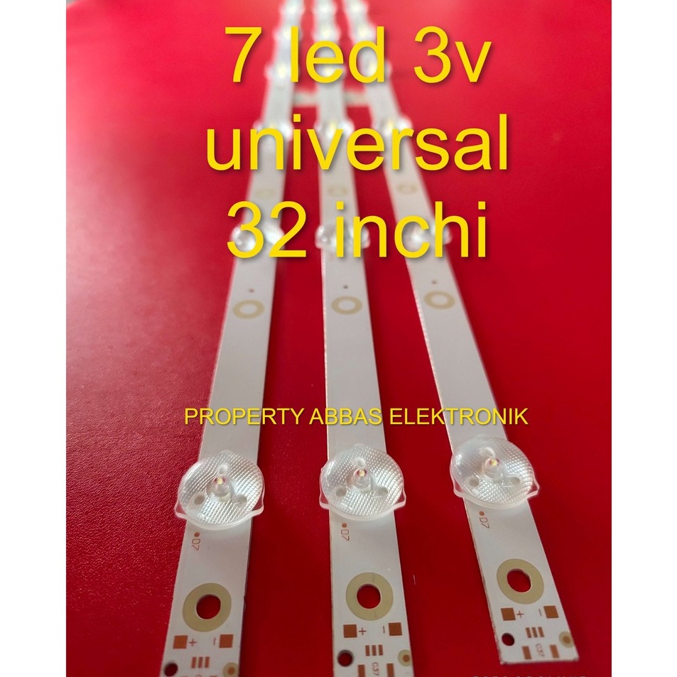 QV led backlight multi universal 32 inchi 7 kancing 7 led 3v universal multi s Terlaris Terkini