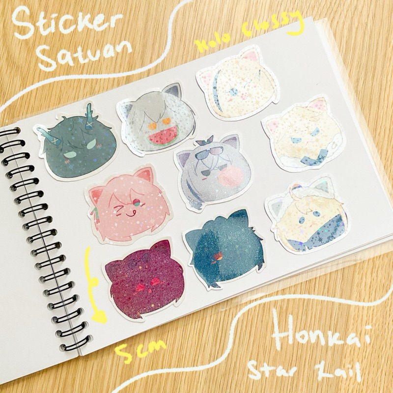 

Sticker HSR Holo Glossy Stiker Satuan | Honkai Star Rail