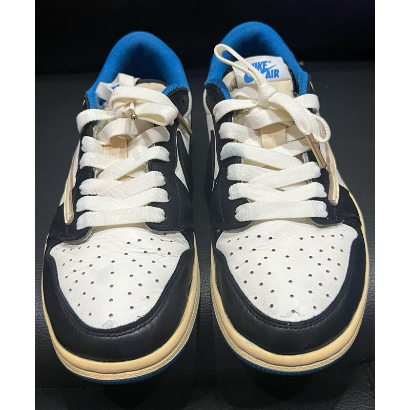 SALE : VERY RARE ITEM Preloved N I K E A.I.R Jordan 1 Low 'Travis Scott X Fragment'  Size : 41 / US 