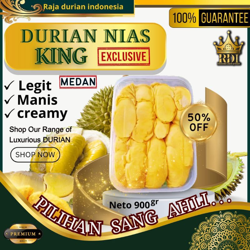 

Durian Kupas Nias KING/Durian kupas Nias asli Medan/PREMIUM No. 1 RDI