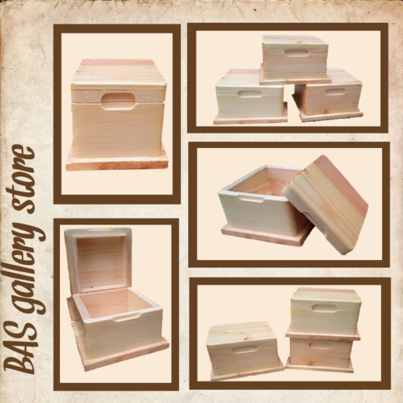 Box kayu/kotak penyimpanan/wadah lintingan/jati belanda