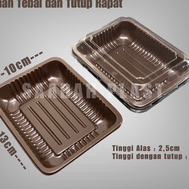 KF7 ISI 5 Mika Brownies Mini Kecil  Kotak Puding Bronis Kue Tart  WARNA COKLAT
