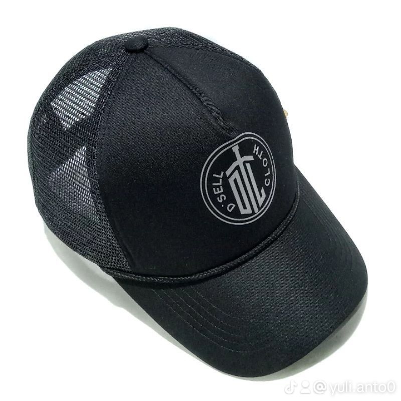 Topi trucker premium. hitam original topi trucker .DS 005