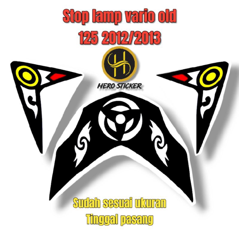 stiker lampu stop lamp vario old 125 2012 2013/sticker lampu belakang vario old 125 2012 2013