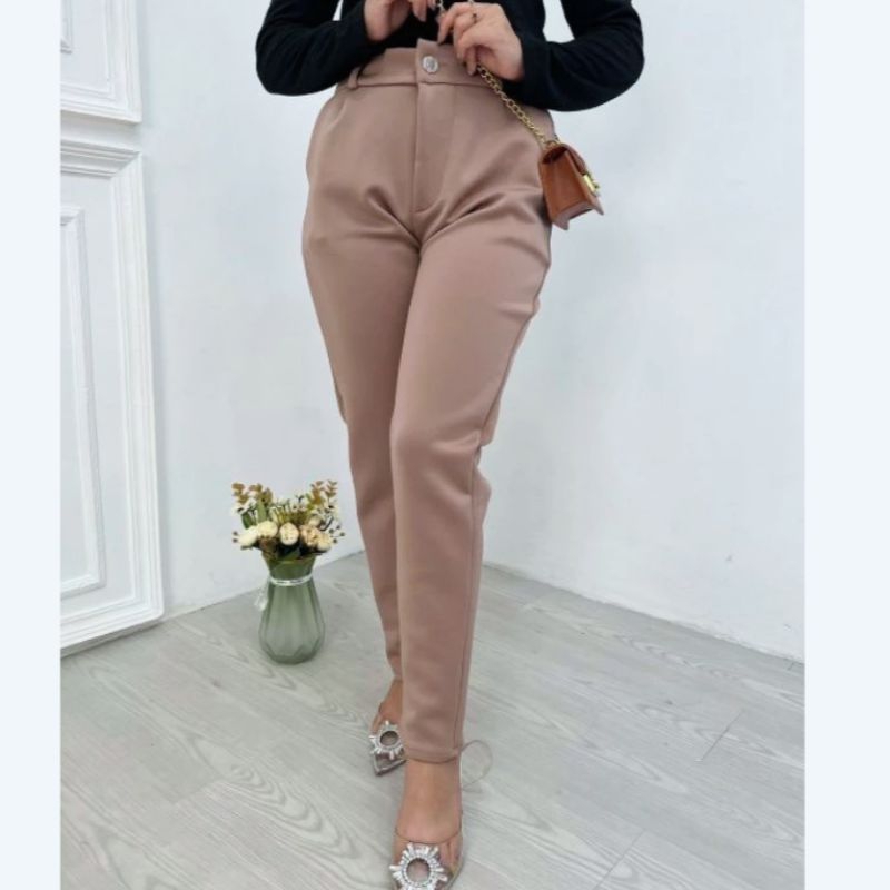 Celana Pensil Scuba Kantor Highwaist Premium/Celana Kantor Pensil Matt Scuba Premium