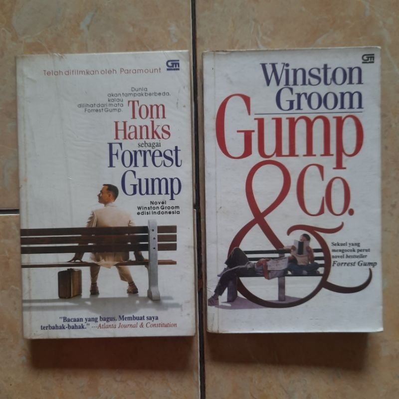 Set Novel Winston Groom Forrest Gump + Gump & Co Kolpri + Sampul