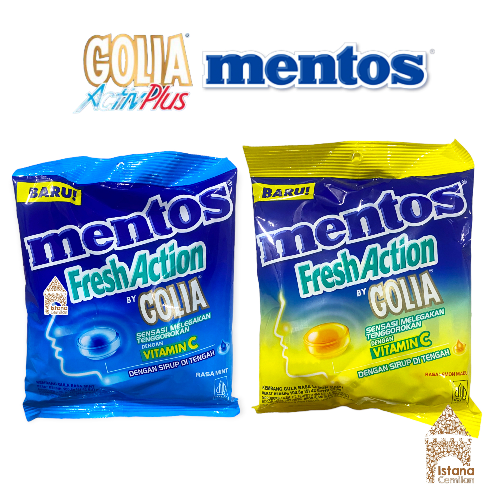 

Mentos Fresh Action by Golia Permen Mint / Lemon Madu (isi 42 butir)