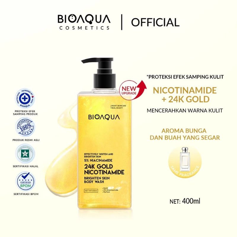 Bioaqua Whitening Body Wash Sabun Mandi Cair 400ml