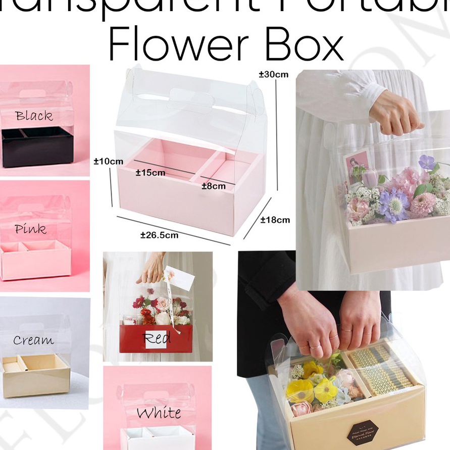 

Limit Transparent Portable Flower Box Kotak Bunga Kue