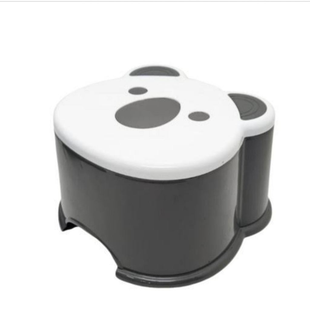 Kursi Anak Panda Plastik Pendek Bangku Jongkok Kecil Karakter Lucu