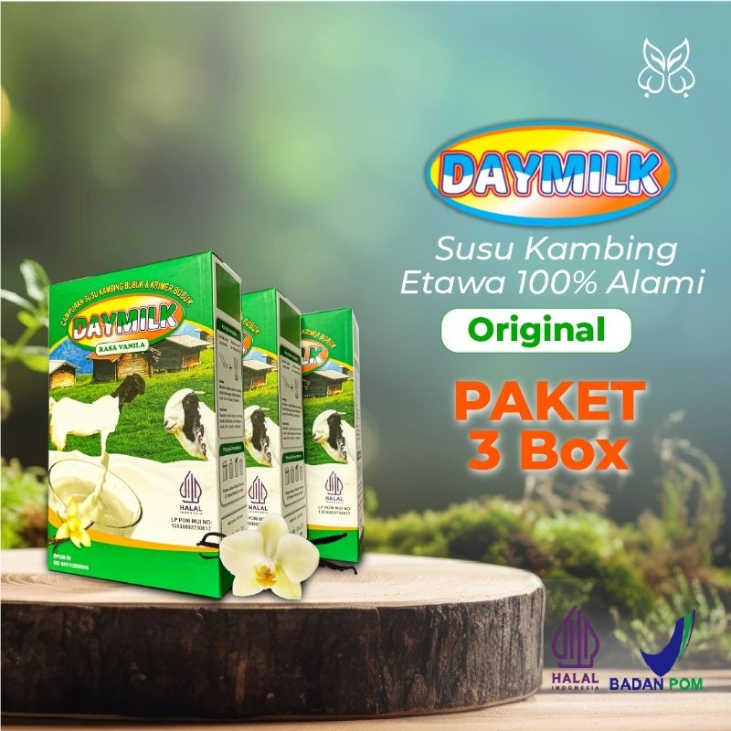 

PAKET 3 BOX SUSU DAYMILK RASA VANILLA - susu kambing daymilk dengan varian rasa vanilla promo 3 box