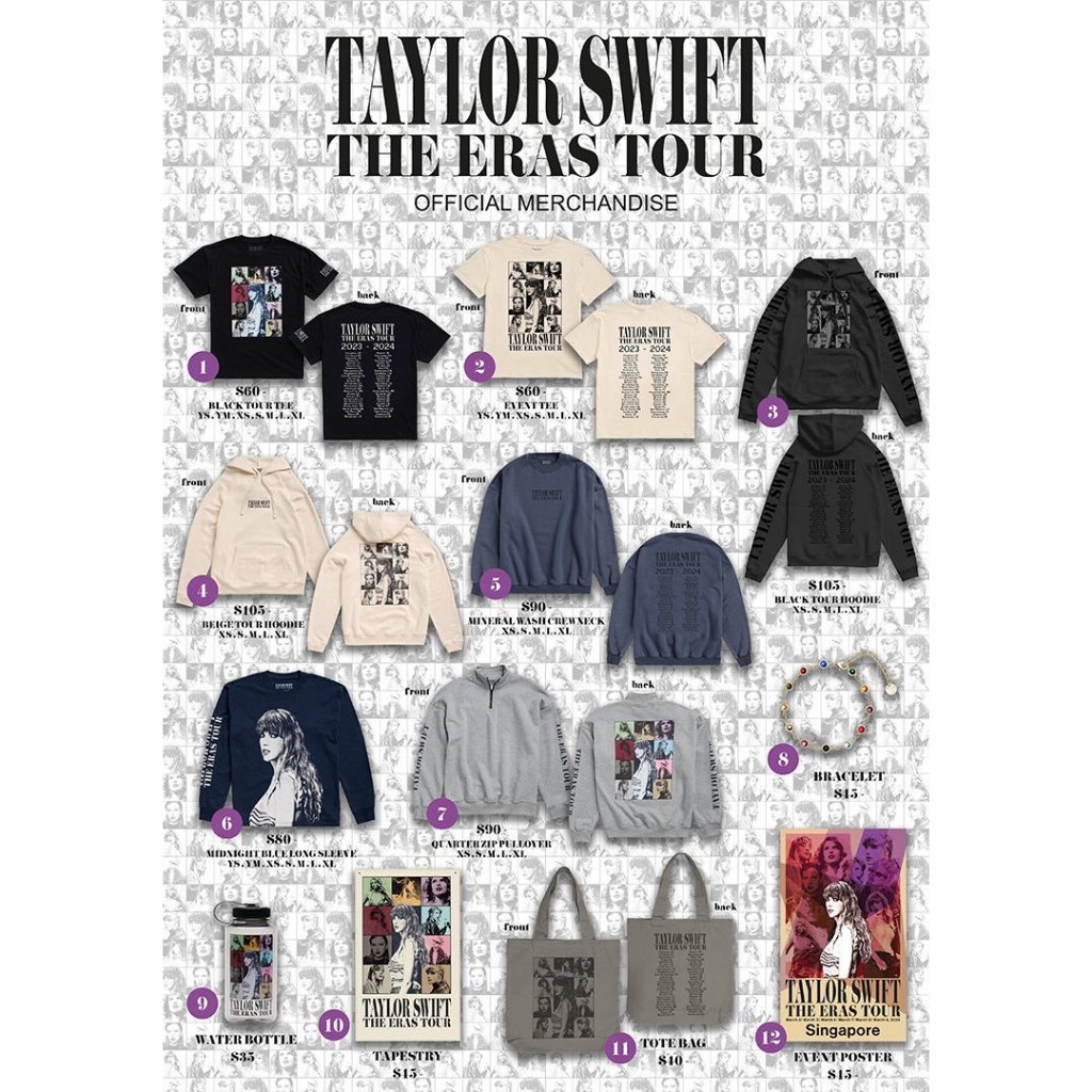 ERAS TOUR SINGAPORE OFFICIAL MERCH eras tour taylor swift outfit official merchandise jasa titip jas
