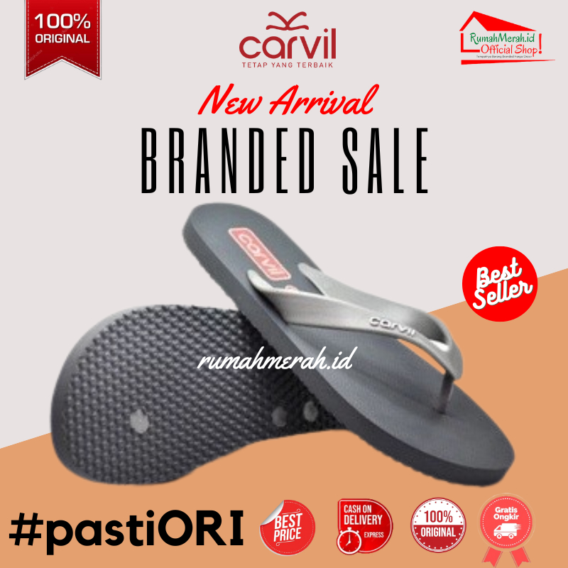 Carvil Sandal Jepit Pria RENO-M Flip Flop Karet Murah | 100% Original Carvil