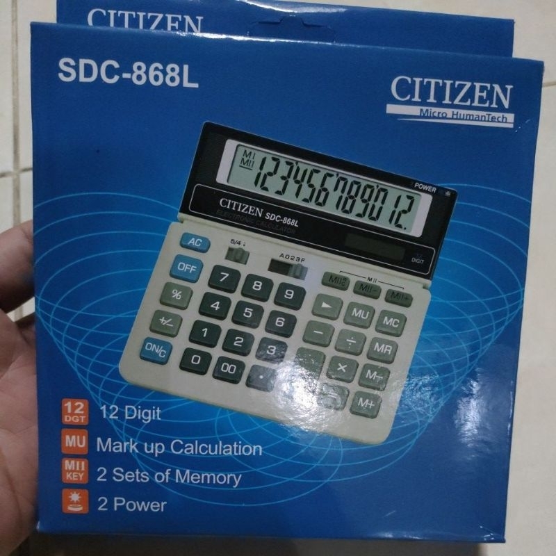 

Kalkulator 12 Digit / Calculator Citizen SDC 868L